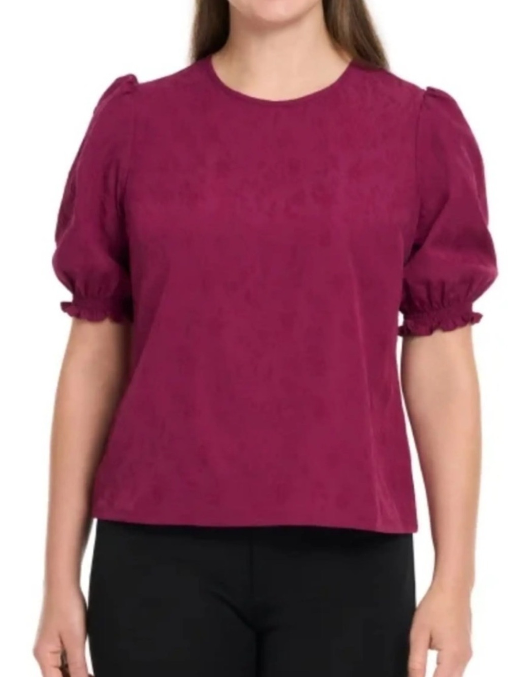 Ted Baker Sugar Plum Embellished Puff Sleeve Blouse Size S